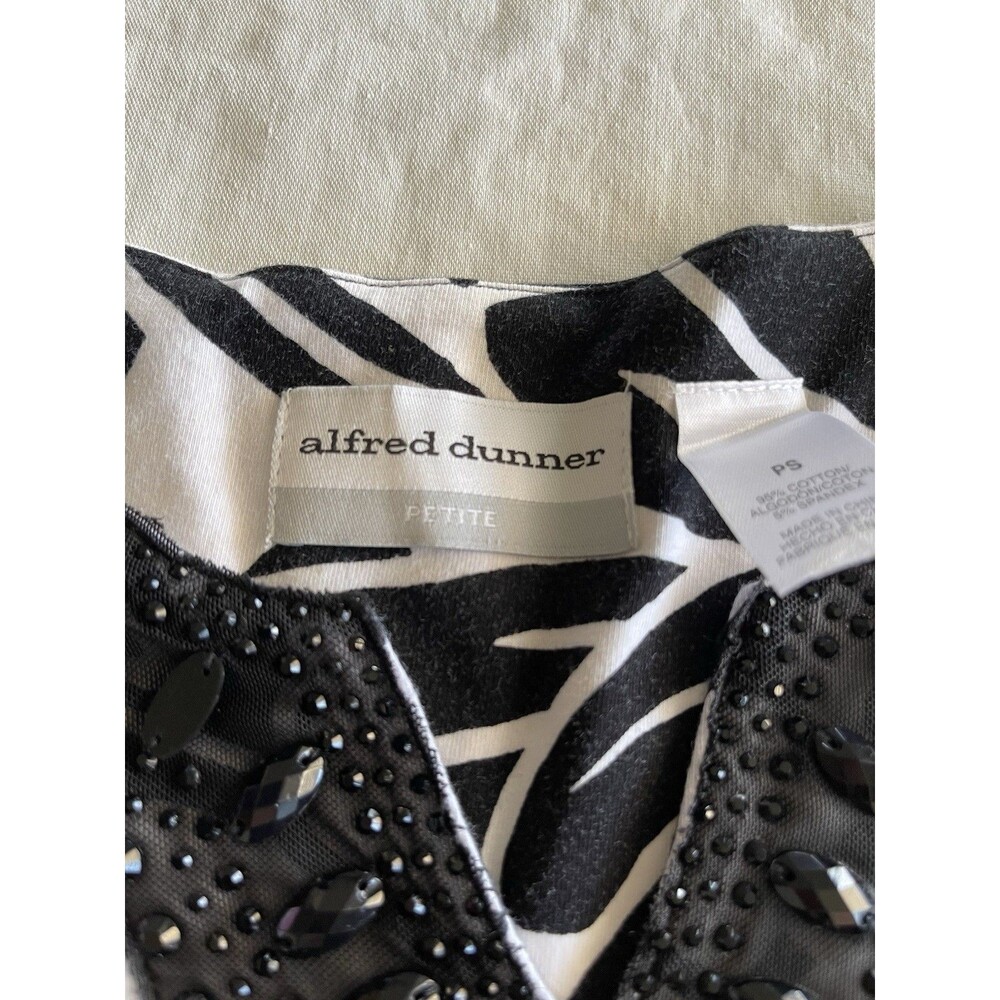 Alfred Dunner Blouse Sz Petite Small 3/4 Sleeve Floral Y2k 2000's Retro Elegant - Picture 10 of 12